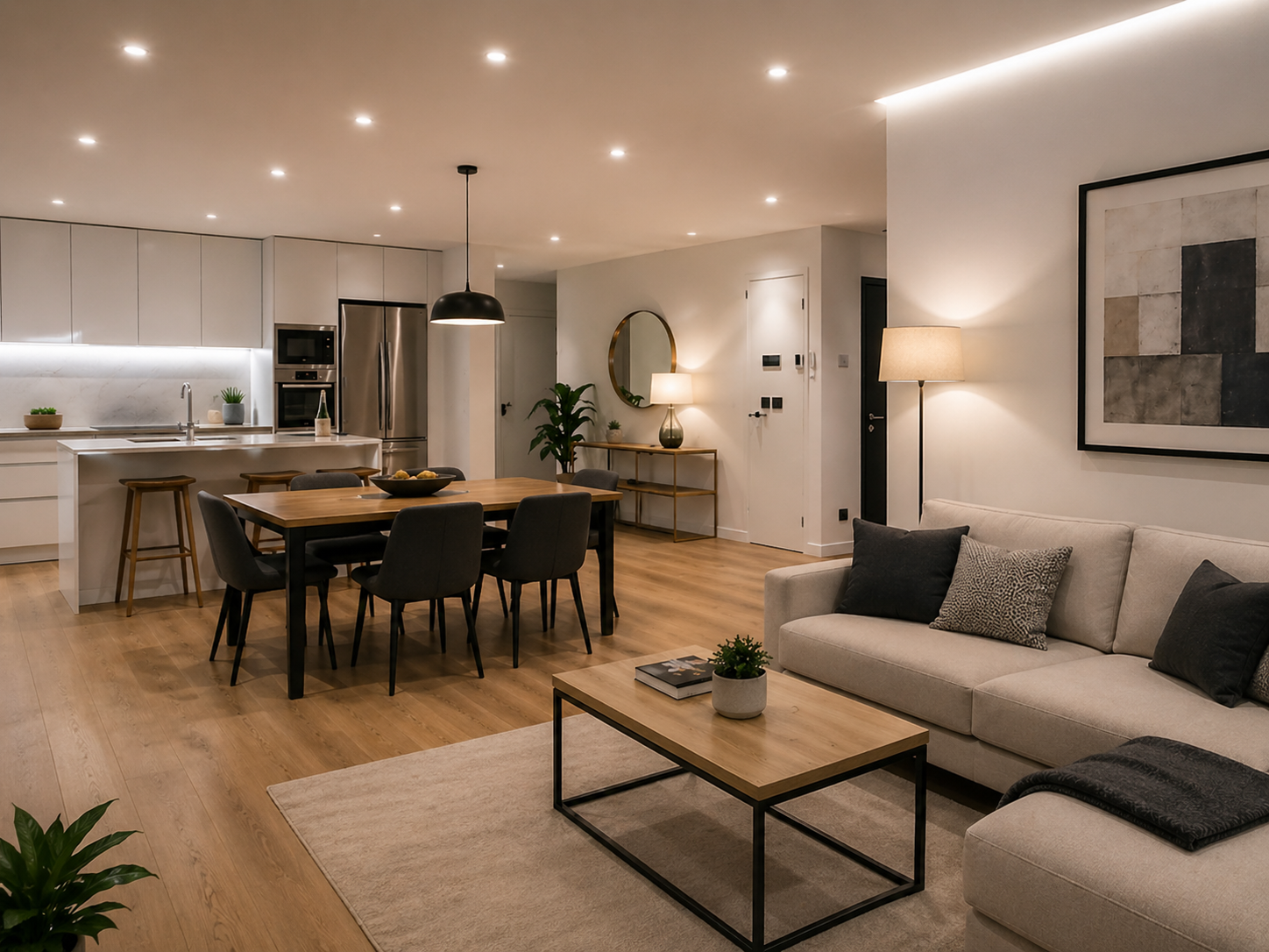 Vivienda con iluminación LED y domótica — instalación eléctrica Saherlux